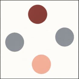 白地 / 深紅・ピンク・グレー玉