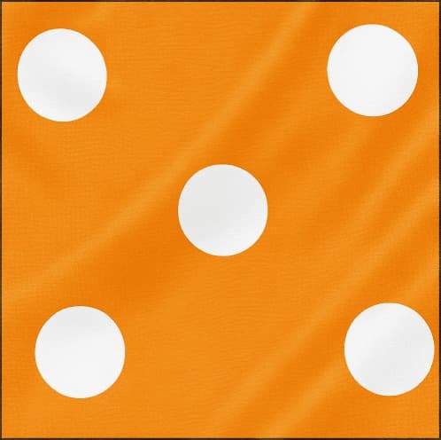 オレンジ地 / 白玉