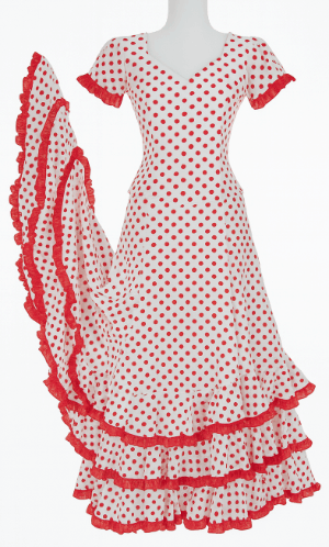 フラメンコ衣装の水玉模様1