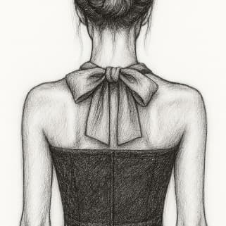 後ろネックリボン