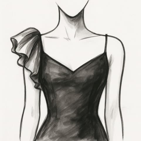 片肩キャミソール